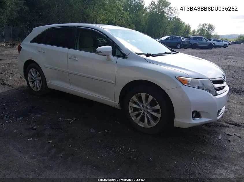2013 Toyota Venza Le VIN: 4T3BA3BB8DU036252 Lot: 45568329