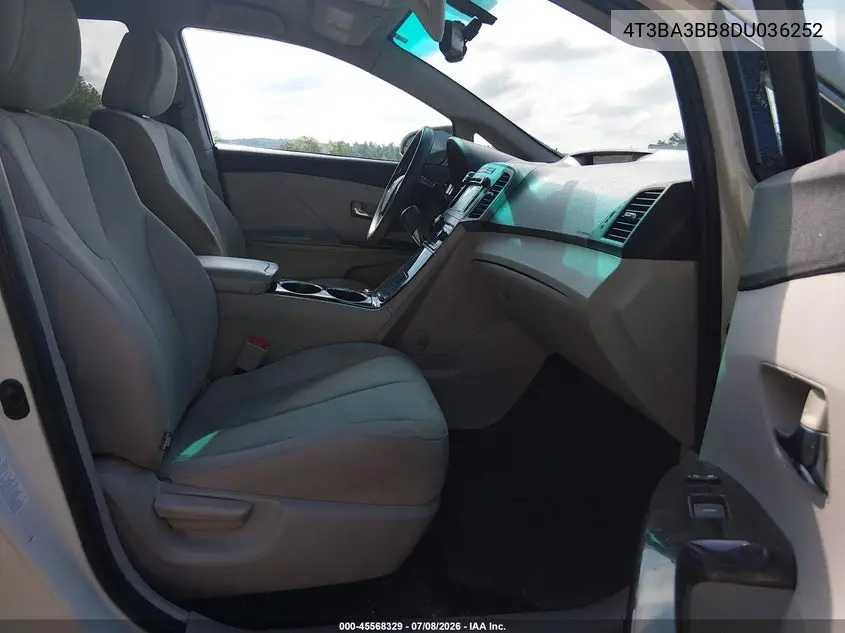 2013 Toyota Venza Le VIN: 4T3BA3BB8DU036252 Lot: 45568329