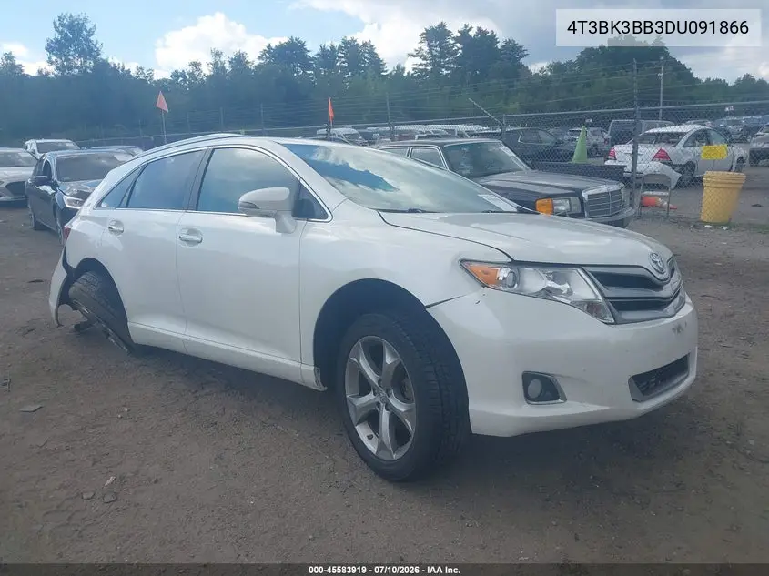 2013 Toyota Venza Xle V6 VIN: 4T3BK3BB3DU091866 Lot: 45583919