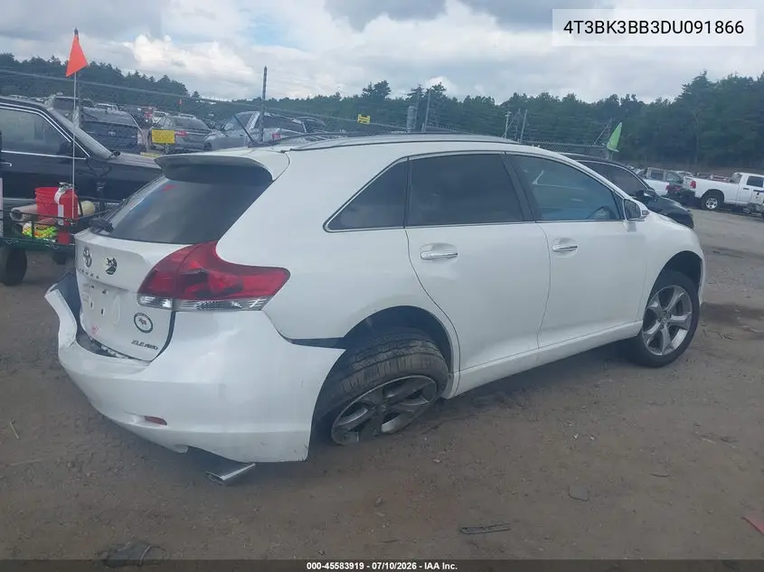2013 Toyota Venza Xle V6 VIN: 4T3BK3BB3DU091866 Lot: 45583919