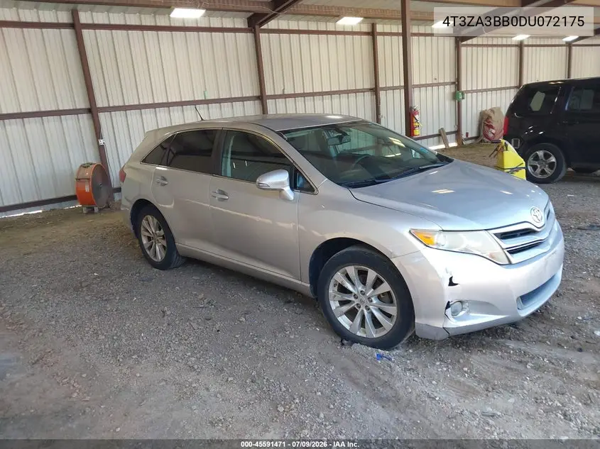 2013 Toyota Venza Le VIN: 4T3ZA3BB0DU072175 Lot: 45591471