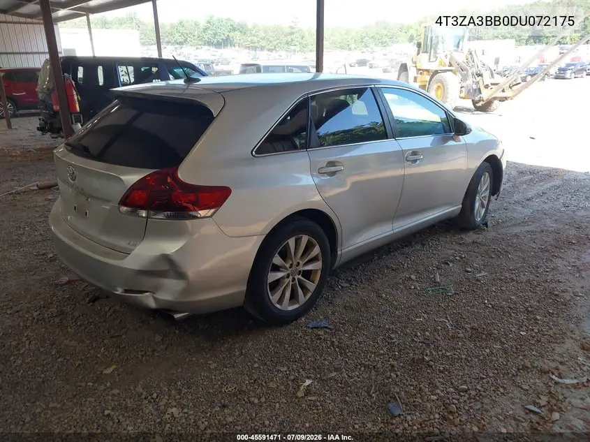 2013 Toyota Venza Le VIN: 4T3ZA3BB0DU072175 Lot: 45591471