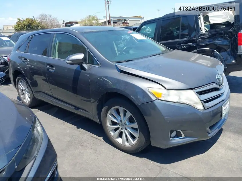2013 Toyota Venza Le VIN: 4T3ZA3BB0DU075481 Lot: 45637446