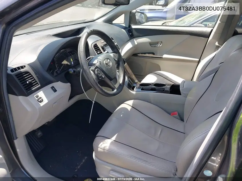 2013 Toyota Venza Le VIN: 4T3ZA3BB0DU075481 Lot: 45637446