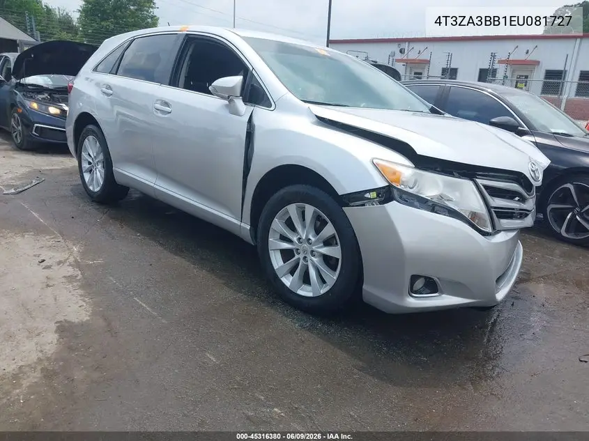 2014 Toyota Venza Le VIN: 4T3ZA3BB1EU081727 Lot: 45316380