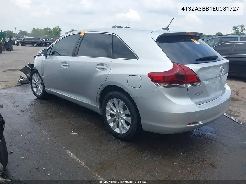 2014 Toyota Venza Le VIN: 4T3ZA3BB1EU081727 Lot: 45316380