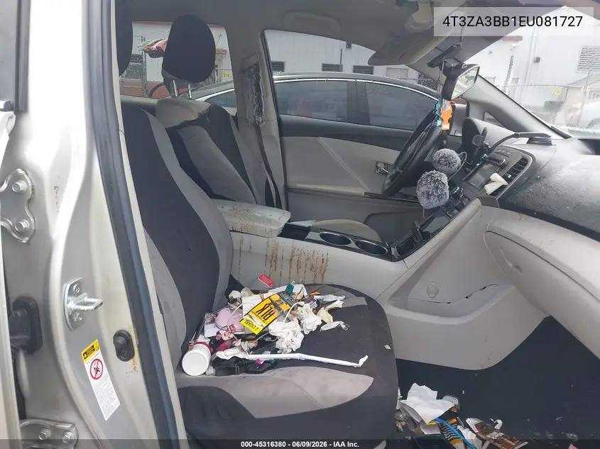 2014 Toyota Venza Le VIN: 4T3ZA3BB1EU081727 Lot: 45316380
