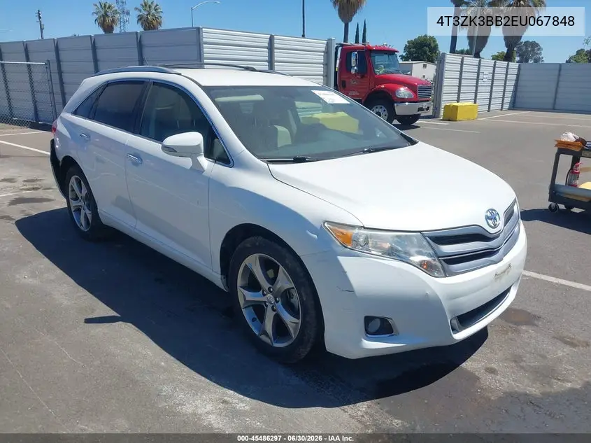 2014 Toyota Venza Xle V6 VIN: 4T3ZK3BB2EU067848 Lot: 45486297