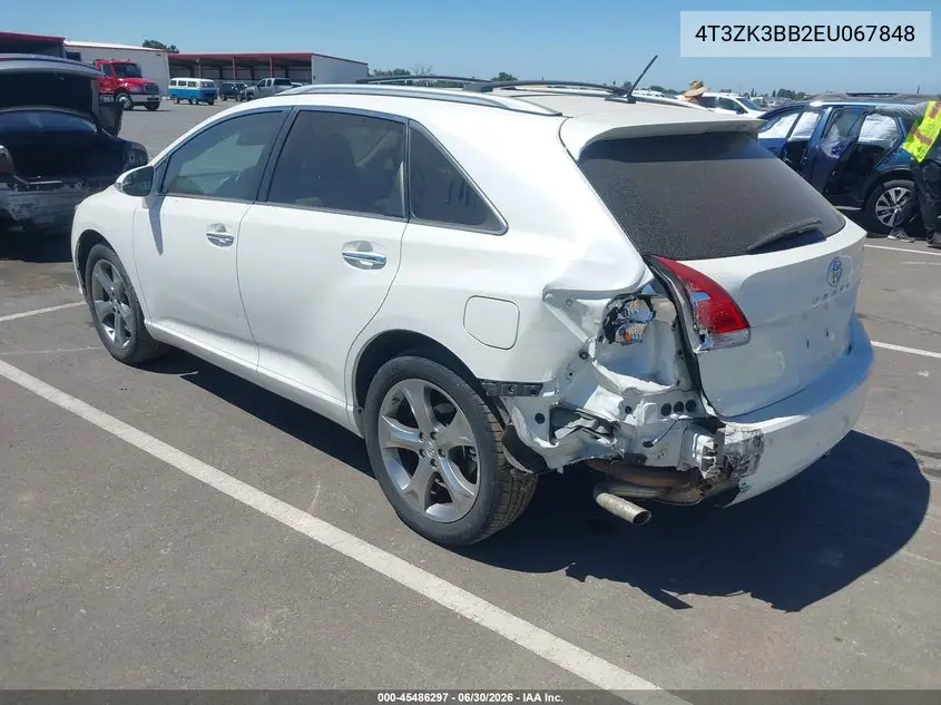 2014 Toyota Venza Xle V6 VIN: 4T3ZK3BB2EU067848 Lot: 45486297