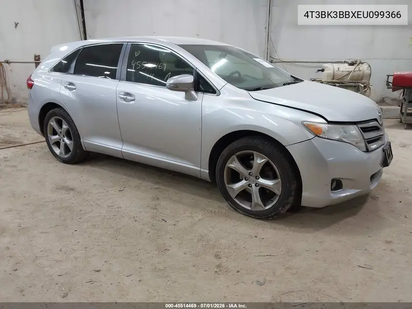 2014 Toyota Venza Xle V6 VIN: 4T3BK3BBXEU099366 Lot: 45514469