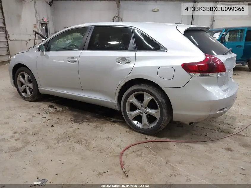 2014 Toyota Venza Xle V6 VIN: 4T3BK3BBXEU099366 Lot: 45514469