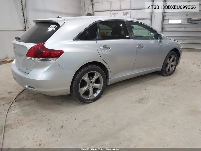 2014 Toyota Venza Xle V6 VIN: 4T3BK3BBXEU099366 Lot: 45514469