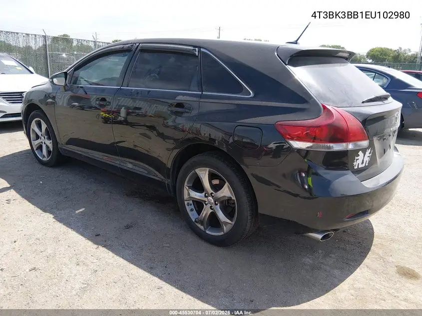 2014 Toyota Venza Le V6 VIN: 4T3BK3BB1EU102980 Lot: 45530704
