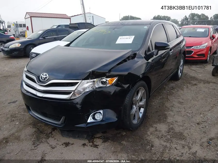 2014 Toyota Venza Xle V6 VIN: 4T3BK3BB1EU101781 Lot: 45554147
