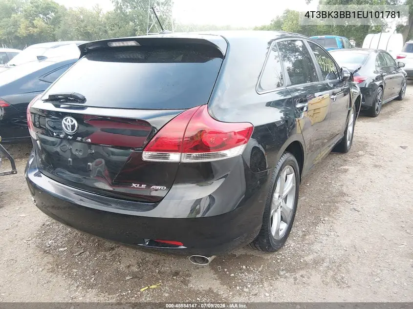 2014 Toyota Venza Xle V6 VIN: 4T3BK3BB1EU101781 Lot: 45554147