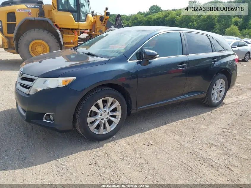 2014 Toyota Venza Le VIN: 4T3ZA3BB0EU086918 Lot: 45600245