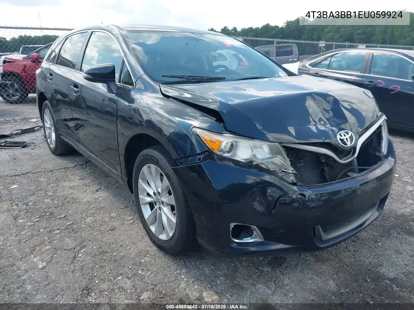 2014 Toyota Venza Le VIN: 4T3BA3BB1EU059924 Lot: 45653840