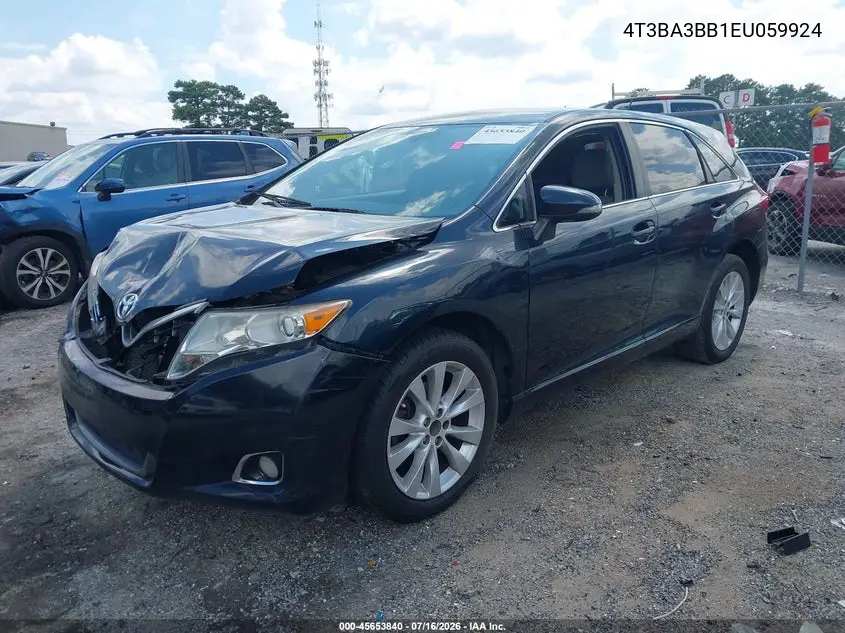 2014 Toyota Venza Le VIN: 4T3BA3BB1EU059924 Lot: 45653840