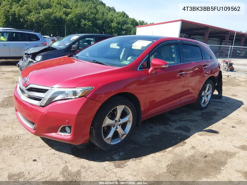2015 Toyota Venza Limited V6 VIN: 4T3BK3BB5FU109562 Lot: 45394776