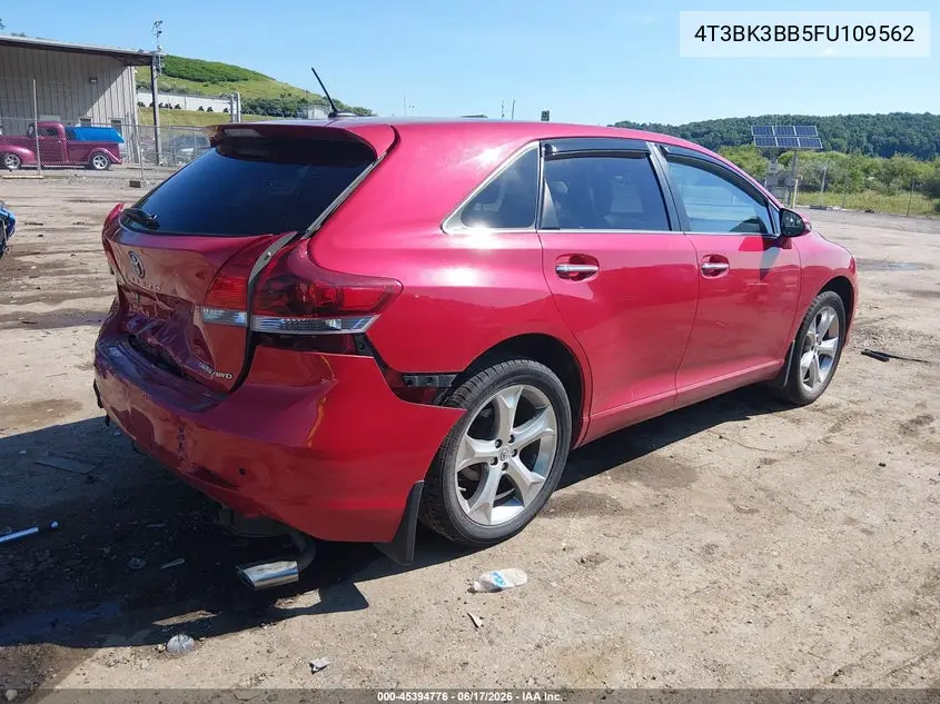 2015 Toyota Venza Limited V6 VIN: 4T3BK3BB5FU109562 Lot: 45394776