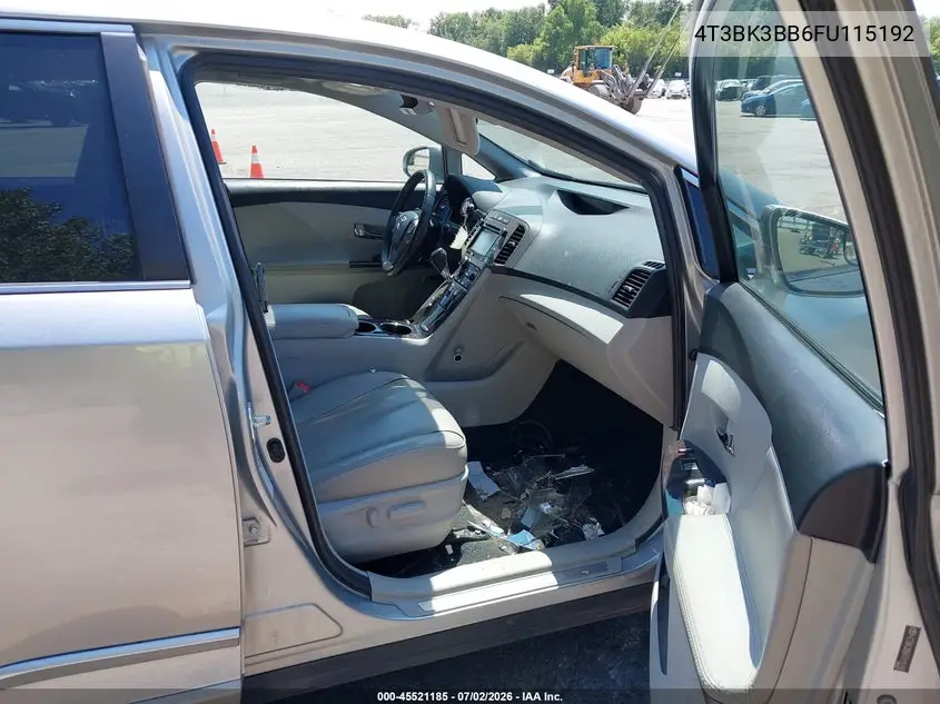 2015 Toyota Venza Limited V6 VIN: 4T3BK3BB6FU115192 Lot: 45521185