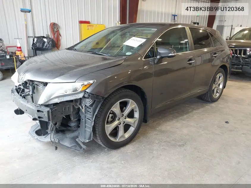2015 Toyota Venza Limited V6 VIN: 4T3BK3BB9FU120368 Lot: 45624455