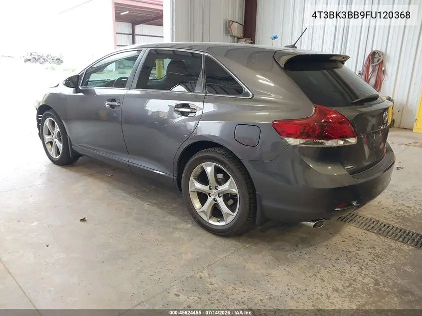 2015 Toyota Venza Limited V6 VIN: 4T3BK3BB9FU120368 Lot: 45624455