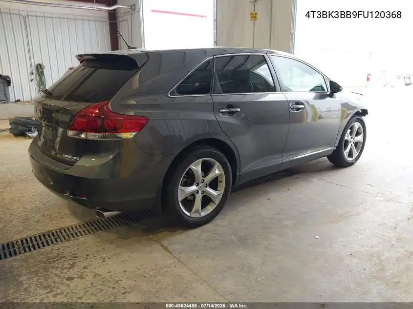 2015 Toyota Venza Limited V6 VIN: 4T3BK3BB9FU120368 Lot: 45624455