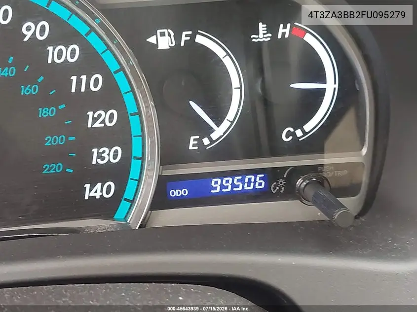 2015 Toyota Venza Xle VIN: 4T3ZA3BB2FU095279 Lot: 45643939