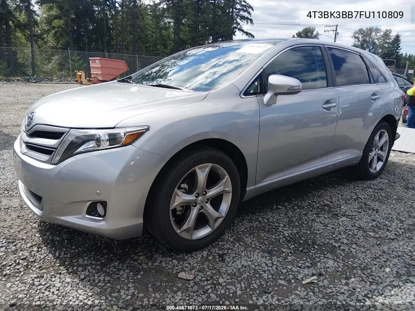 2015 Toyota Venza Limited V6 VIN: 4T3BK3BB7FU110809 Lot: 45671072