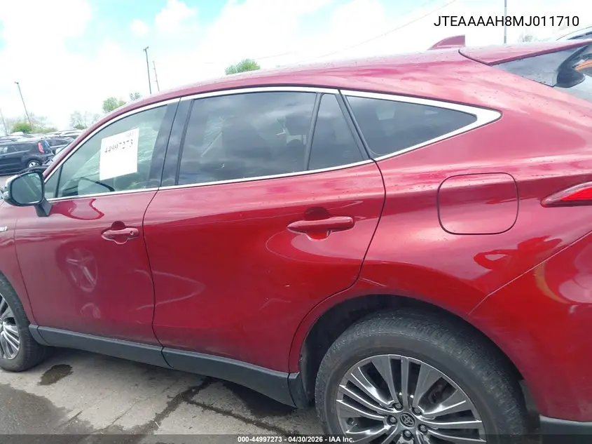 2021 Toyota Venza Limited VIN: JTEAAAAH8MJ011710 Lot: 44997273