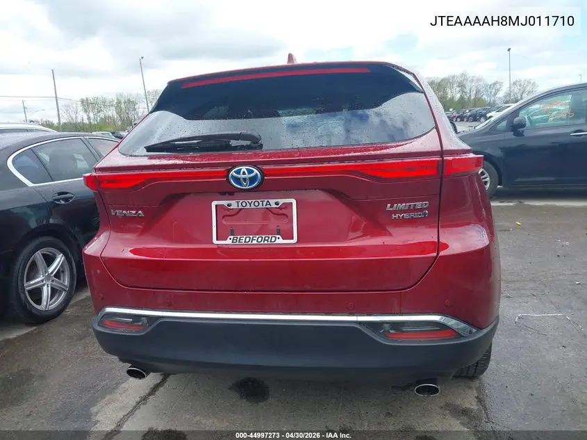 2021 Toyota Venza Limited VIN: JTEAAAAH8MJ011710 Lot: 44997273