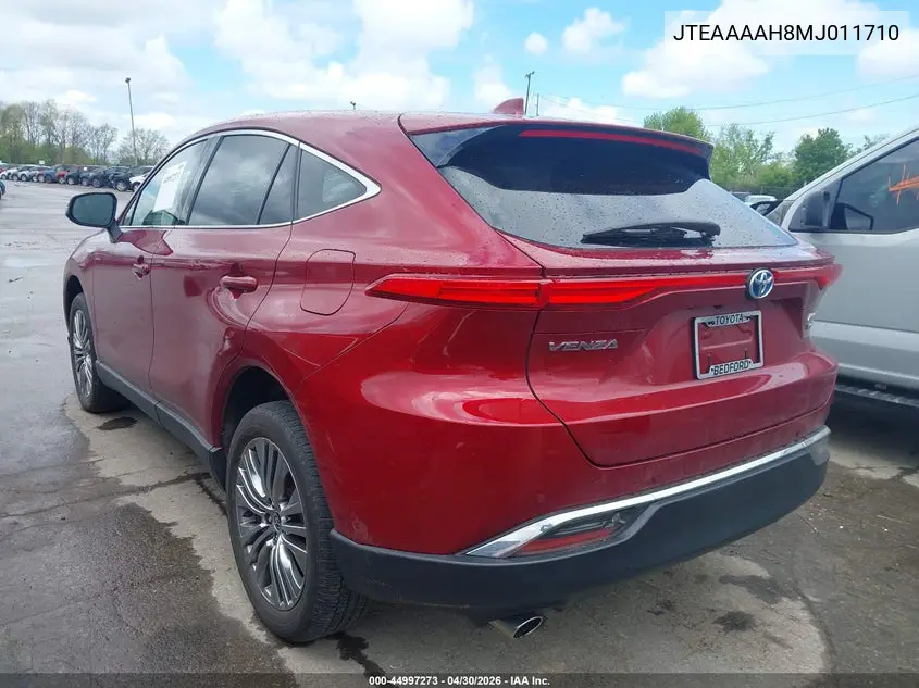 2021 Toyota Venza Limited VIN: JTEAAAAH8MJ011710 Lot: 44997273