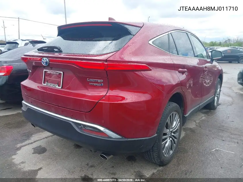 2021 Toyota Venza Limited VIN: JTEAAAAH8MJ011710 Lot: 44997273