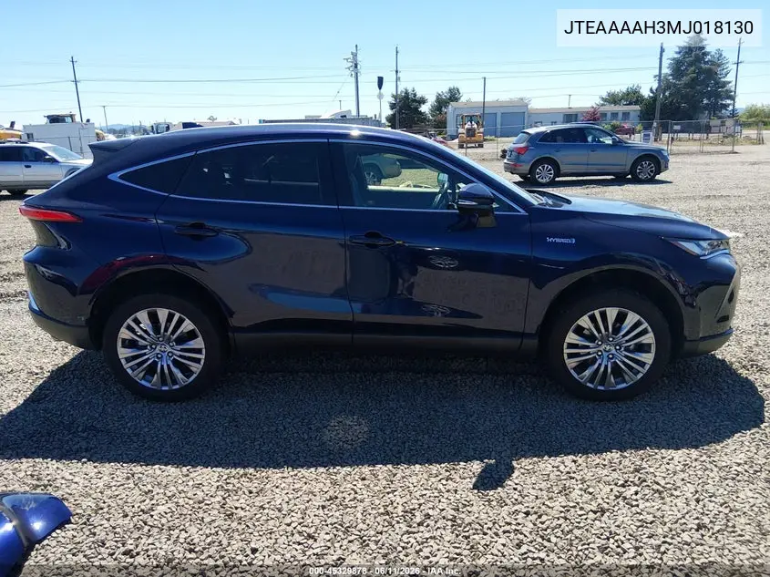 2021 Toyota Venza Limited VIN: JTEAAAAH3MJ018130 Lot: 45329878