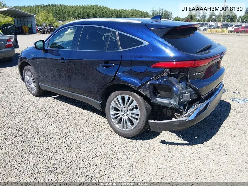 2021 Toyota Venza Limited VIN: JTEAAAAH3MJ018130 Lot: 45329878