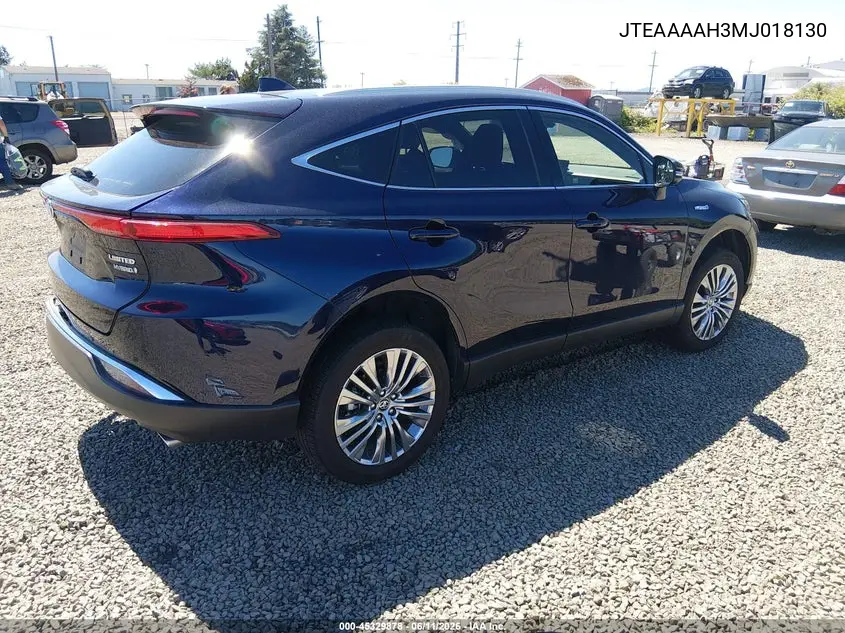 2021 Toyota Venza Limited VIN: JTEAAAAH3MJ018130 Lot: 45329878