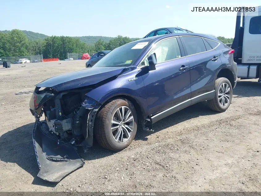 2021 Toyota Venza Le VIN: JTEAAAAH3MJ021853 Lot: 45454151