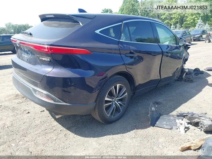 2021 Toyota Venza Le VIN: JTEAAAAH3MJ021853 Lot: 45454151