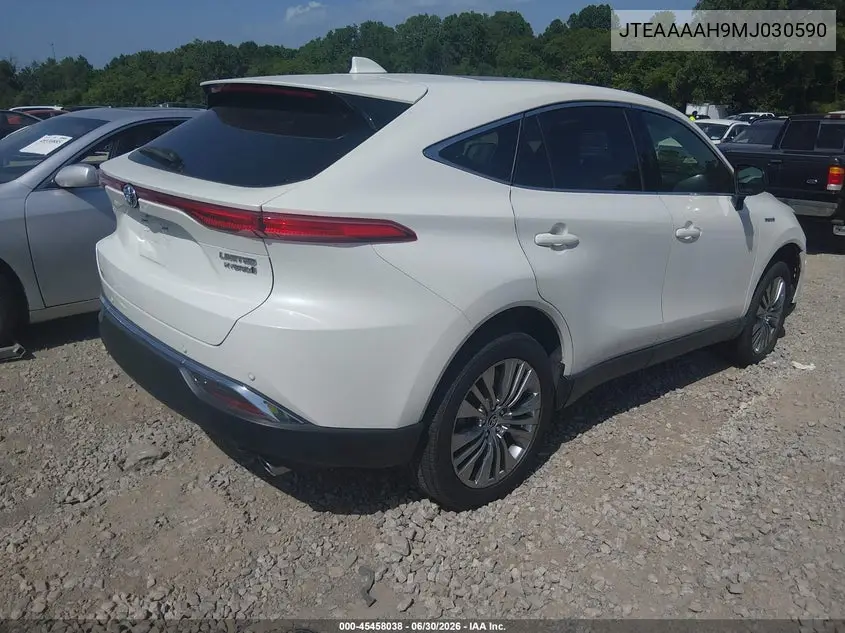 2021 Toyota Venza Limited VIN: JTEAAAAH9MJ030590 Lot: 45458038
