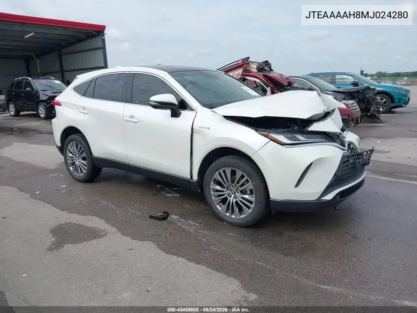 2021 Toyota Venza Limited VIN: JTEAAAAH8MJ024280 Lot: 45458600