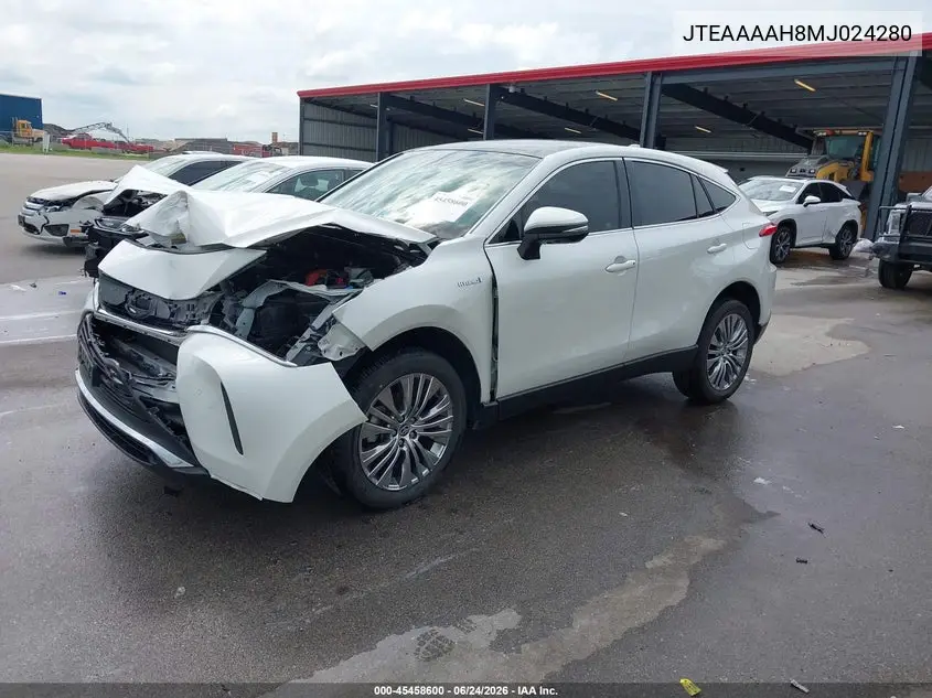 2021 Toyota Venza Limited VIN: JTEAAAAH8MJ024280 Lot: 45458600