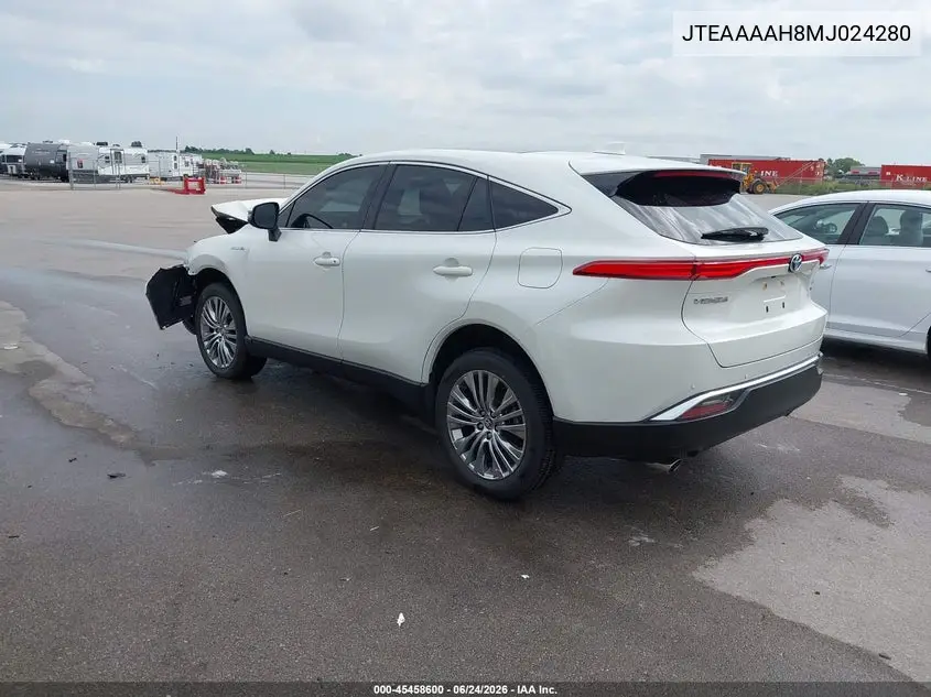 2021 Toyota Venza Limited VIN: JTEAAAAH8MJ024280 Lot: 45458600