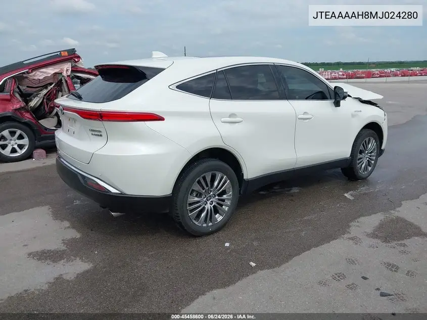 2021 Toyota Venza Limited VIN: JTEAAAAH8MJ024280 Lot: 45458600