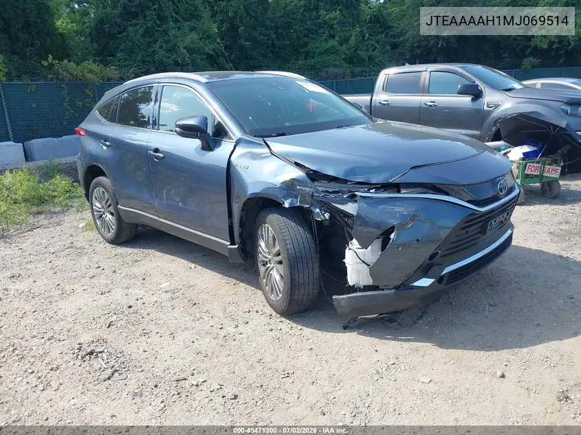 2021 Toyota Venza Xle VIN: JTEAAAAH1MJ069514 Lot: 45471300