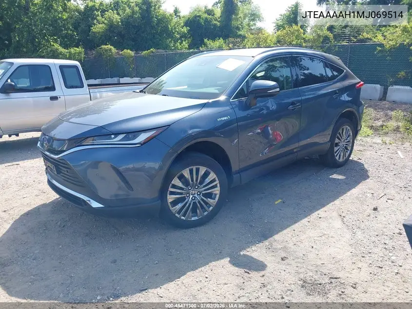 2021 Toyota Venza Xle VIN: JTEAAAAH1MJ069514 Lot: 45471300