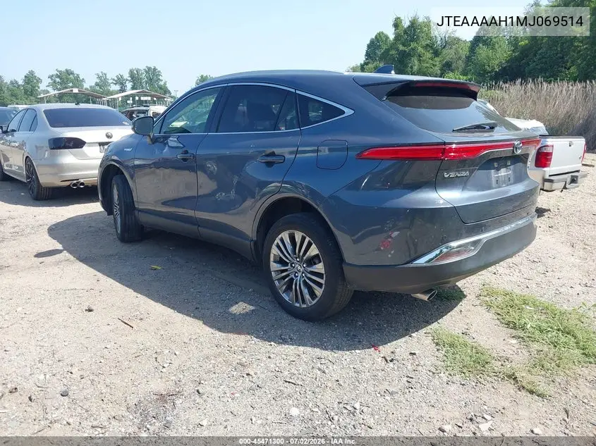 2021 Toyota Venza Xle VIN: JTEAAAAH1MJ069514 Lot: 45471300