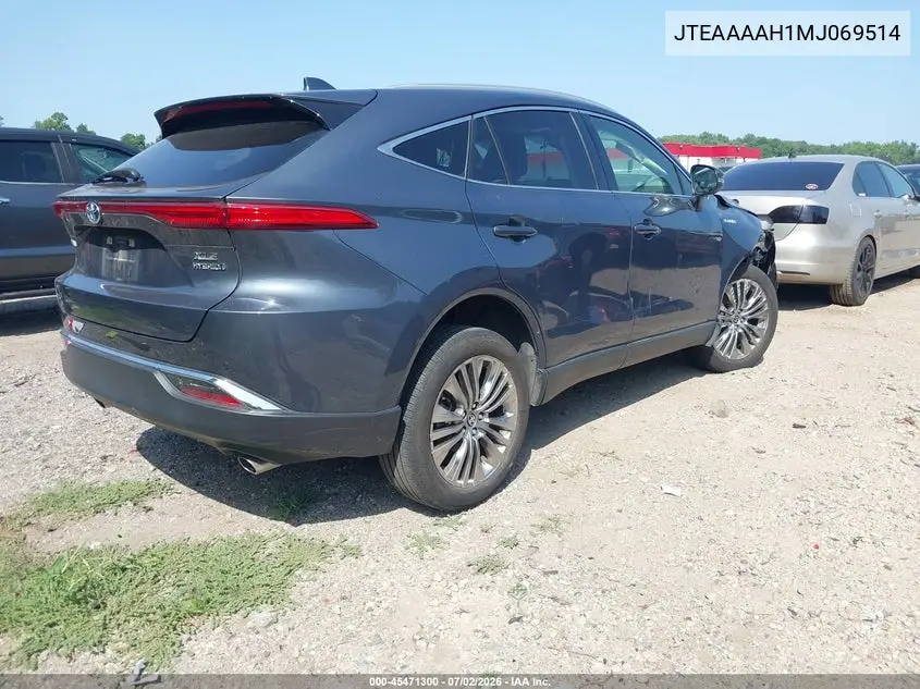 2021 Toyota Venza Xle VIN: JTEAAAAH1MJ069514 Lot: 45471300