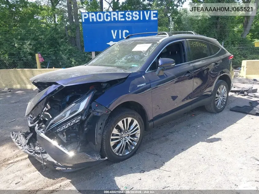 2021 Toyota Venza Xle VIN: JTEAAAAH0MJ065521 Lot: 45521054