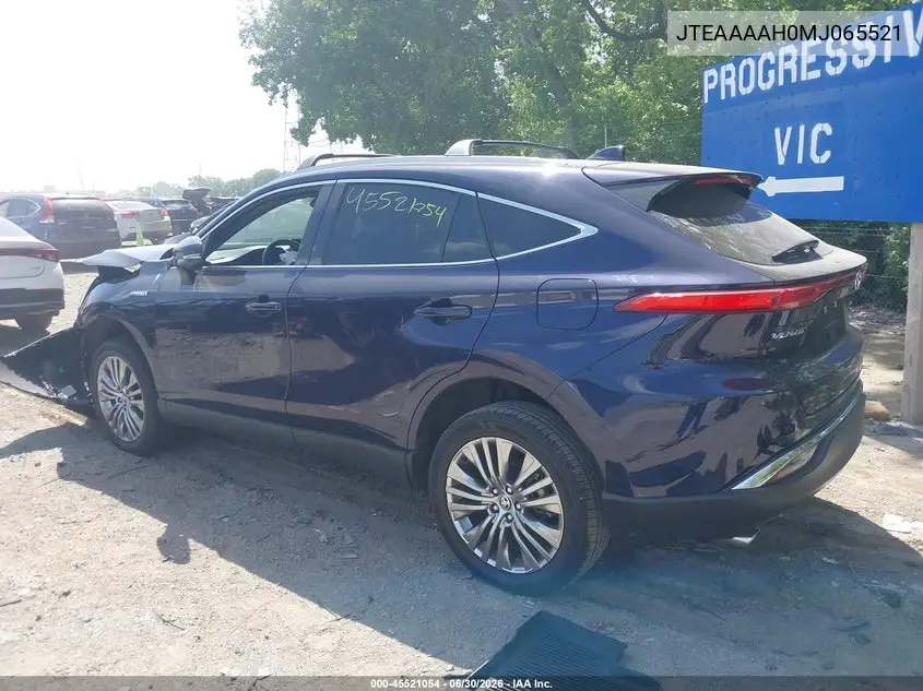 2021 Toyota Venza Xle VIN: JTEAAAAH0MJ065521 Lot: 45521054
